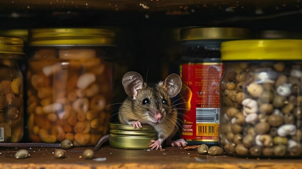 mouse hiding food pantry