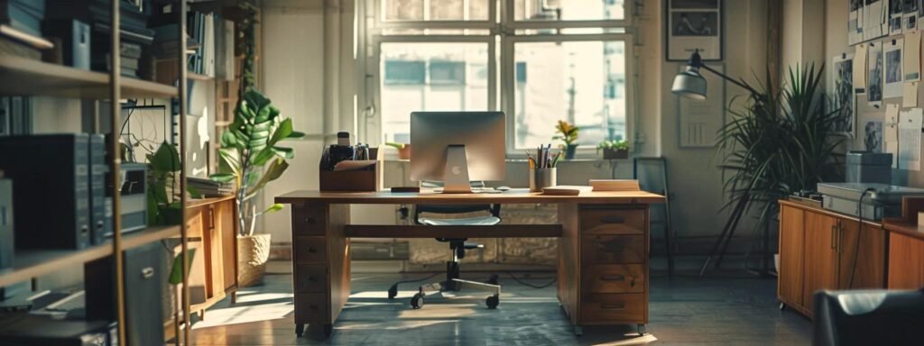 a sleek modern office workspace